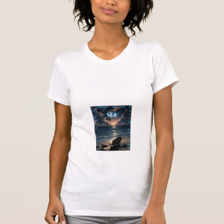T-shirt Dreamy Sunset Beach - Vue artistique sur l'océan f