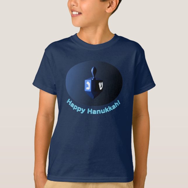 T-shirt Dreidel bleu brillant (Devant)