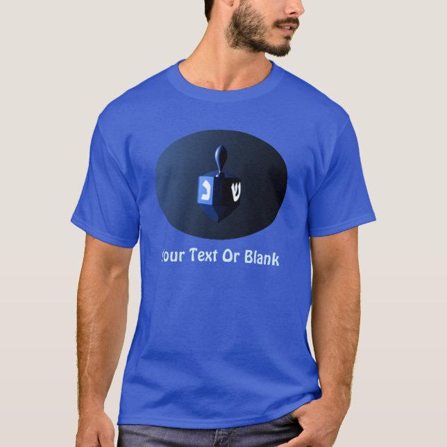 T-shirt Dreidel bleu brillant (Devant)