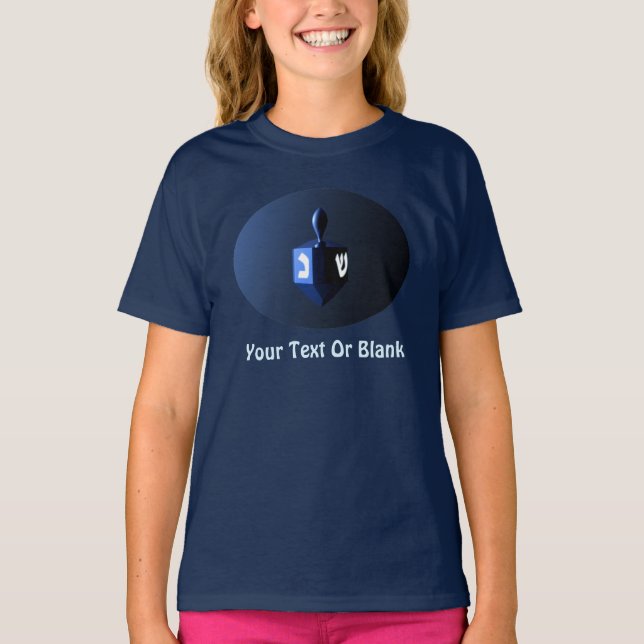 T-shirt Dreidel bleu brillant (Devant)
