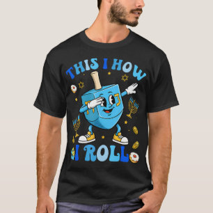 T-shirt Dreidel drôle qui fait dab en tenue de Hanukkah po