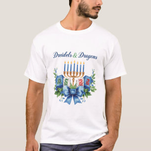 T-shirt Dreidels et Dragons Hanukkah Mahjong