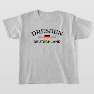 T-shirt Dresden Deutschland Coordonnées Enfants Allemands