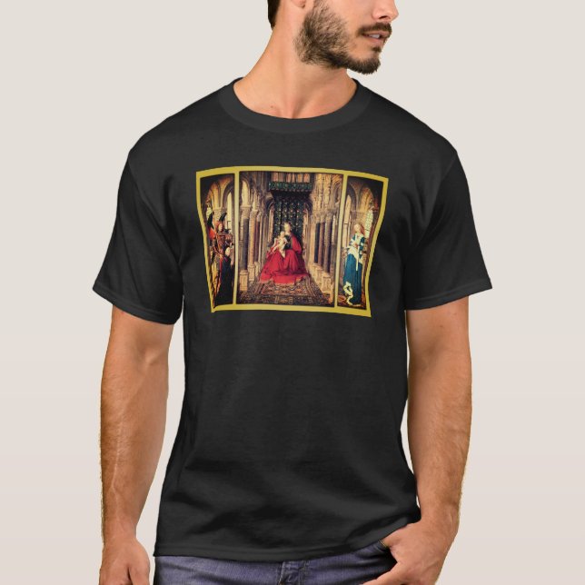 T-shirt Dresden Triptych (par Jan van Eyck, 1437) (Devant)