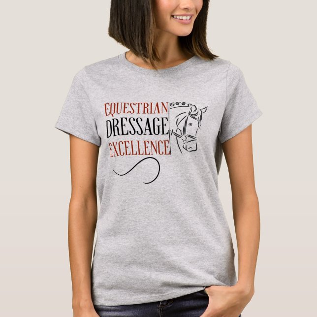 T-shirt Dressage; Excellence équestre (Devant)