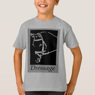 T-SHIRT DRESSAGE HORSE - EQUESTRIAN LINE ART DESIGN