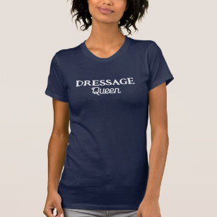 T-shirt Dressage Queen mignon Script rétro équestre