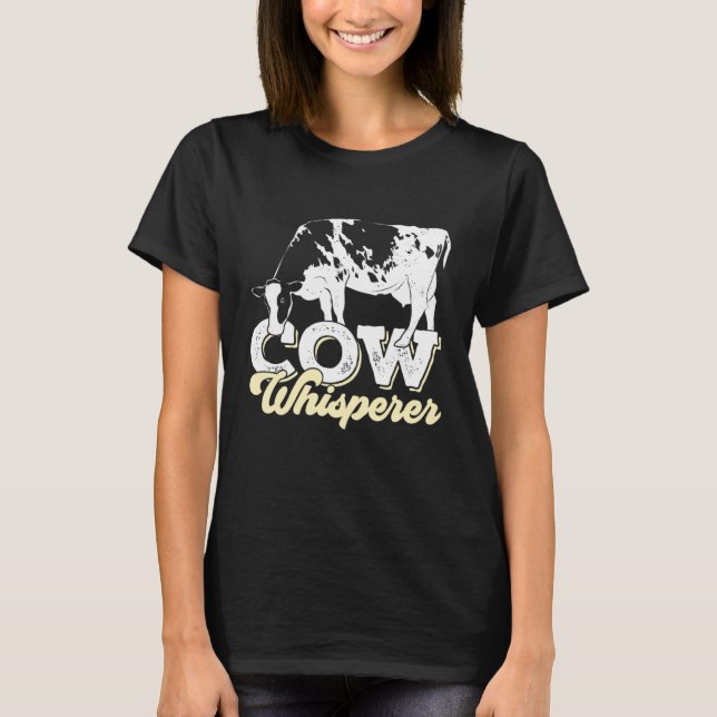 T-shirt Dresseur de vaches pour une vache (Devant)