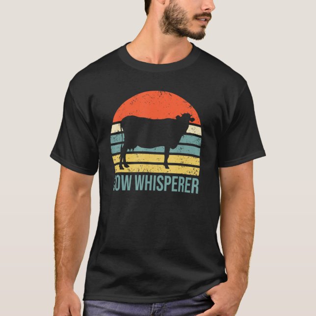 T-shirt Dresseur de vaches vintage vache (Devant)
