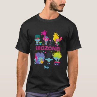 T-shirt Dreworks Trolls S'Associent Brozone Poppy Et