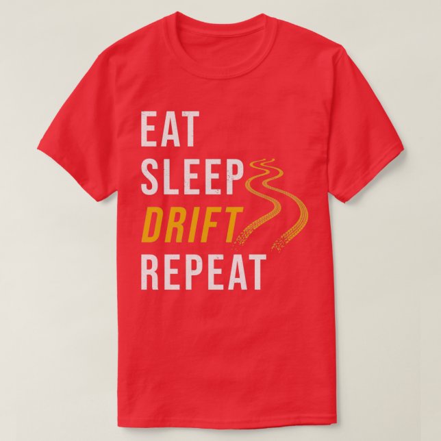 T-shirt Drift Drift Car Car Fan Saying (Design devant)