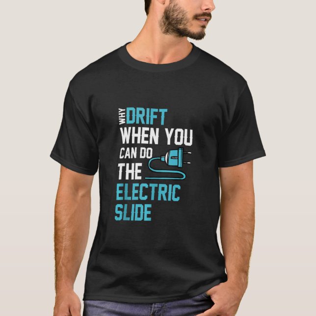 T-shirt Drift Electric Slide Sports Voiture Futuriste Veh (Devant)