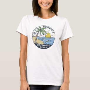 T-shirt Driftwood Beach Georgia Vintage