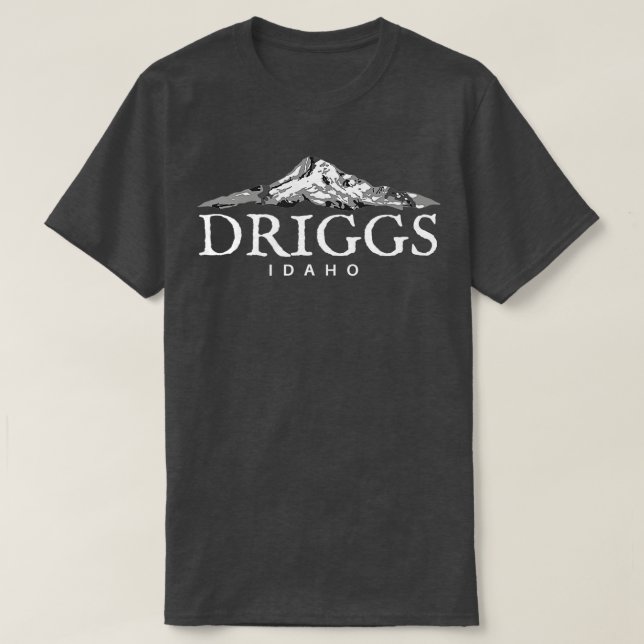 T-shirt Driggs Idaho Mountain Town (Design devant)