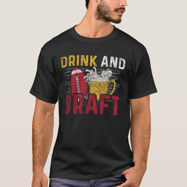 T-shirt Drink and Draft Beer  Fantasy Football (Devant)