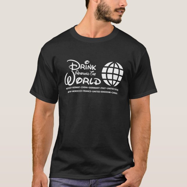 T-shirt Drink Around the World Epcot (Devant)