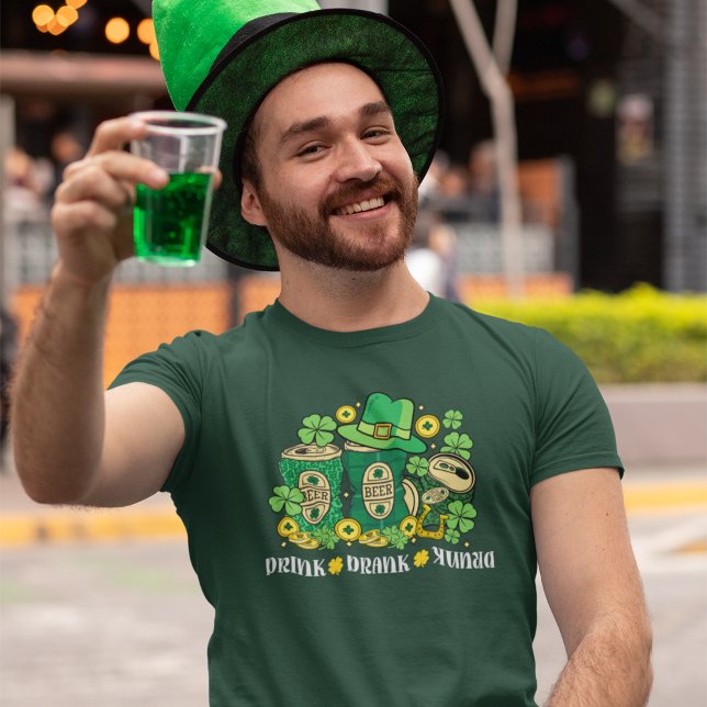 T-shirt Drink Drank Drunk Funny St Patrick's Day Beer (Créateur téléchargé)