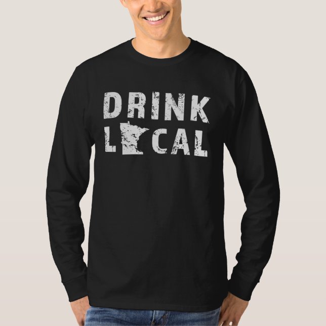 T-shirt Drink Local Minnesota Craft Beer MN Brewers & Brew (Devant)