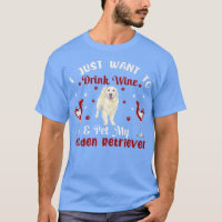 Drink Wine And Pet Golden Retriever Dog Owner Love