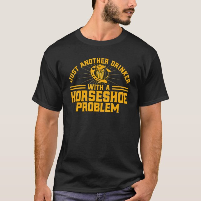 T-shirt Drinker De Pitching En Presse Avec Un Problème De  (Devant)