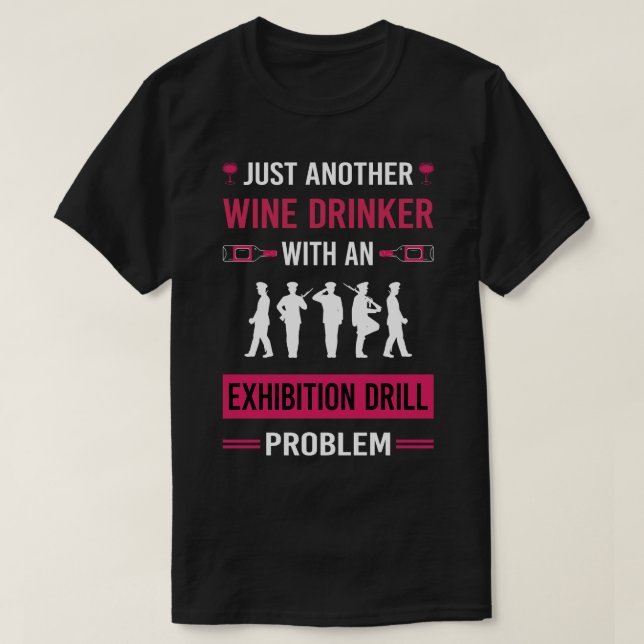 T-shirt Drinker Vin Exhibition Drinker (Design devant)