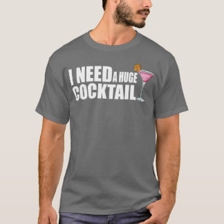 T-shirt drinking funny huge cocktail adult humor family