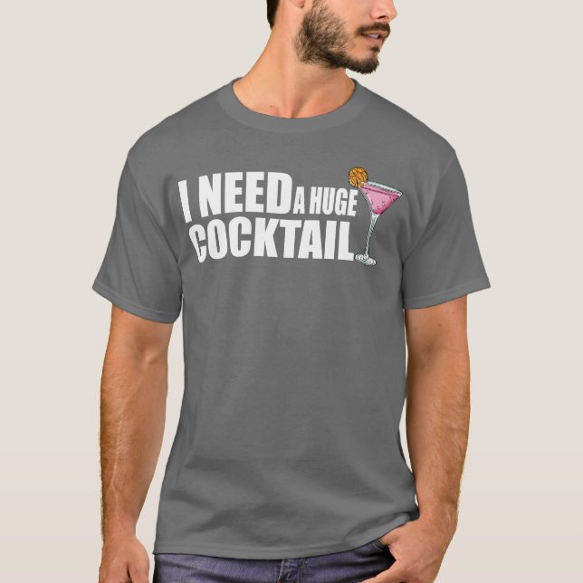 T-shirt drinking funny huge cocktail adult humor family (Devant)