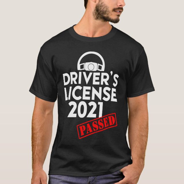 T-shirt Driving licence 2021 Existing  for beginners (Devant)