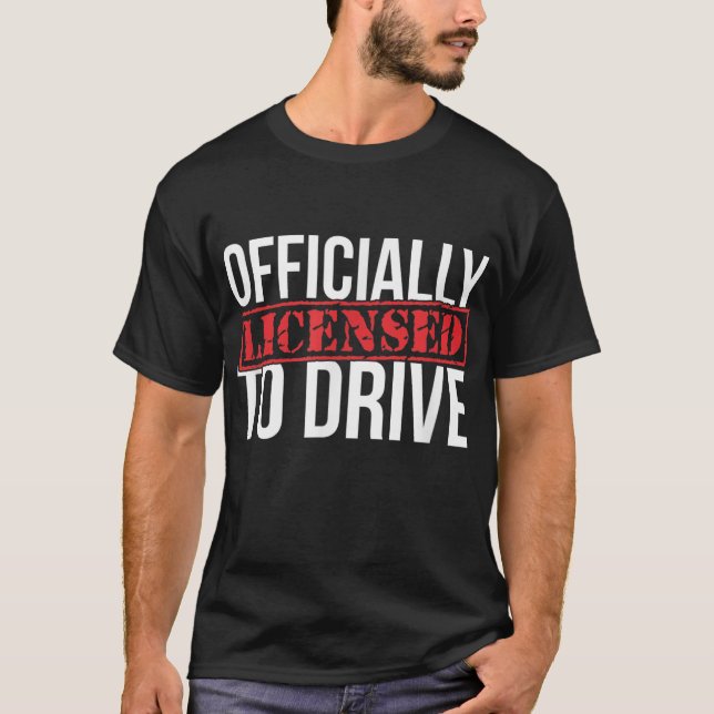T-shirt Driving license vend passed driving driver (Devant)