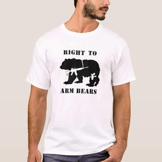 T-shirt droit au bras soutient le blanc (Devant)