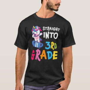 T-shirt Droit dans la troisième qualité Unicorne mignonne