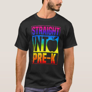 T-shirt Droit Dans Pré K Colorful Pré jardin d'enfants Ret