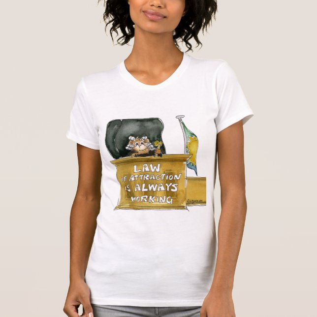 T-shirt Droit D'Attraction Toujours Travailler À La Chemis (Devant)