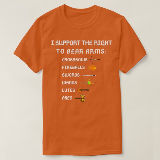 T-shirt Droit de porter des armes RPG (Design devant)