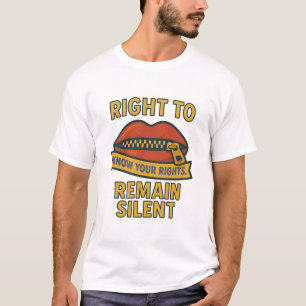 T-shirt Droit de rester silencieux : connaître vos droits