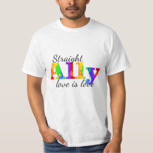 T-shirt droit d'égalité de mariage d'allié