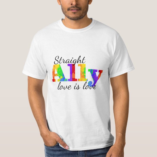 T-shirt droit d'égalité de mariage d'allié (Devant)