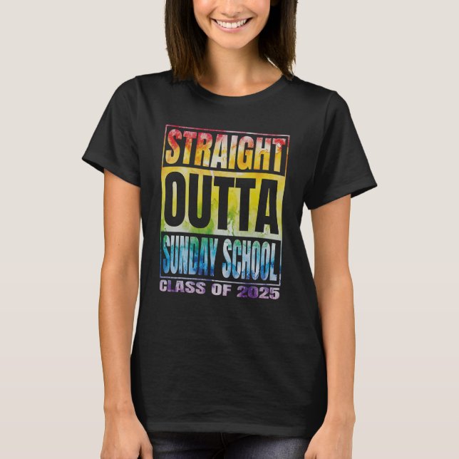 T-shirt Droit Dehors Dimanche Classe De Diplôme D'École De (Devant)