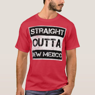 T-shirt Droit Dehors Nouveau Mexique NM Vintage déprimé si