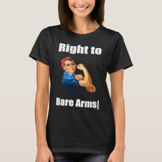 T-SHIRT DROIT DES FEMMES AUX ARMES NOIRES