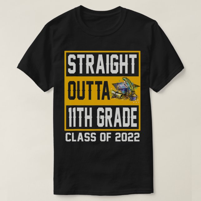 T-shirt Droit devant 11e classe de classe de 2022 (Design devant)