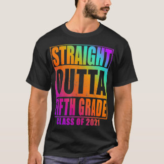 T-shirt Droit devant 5e année Graduation 2021 Classe Fif