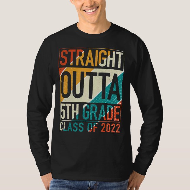 T-shirt Droit devant 5e année Grand diplôme (Devant)