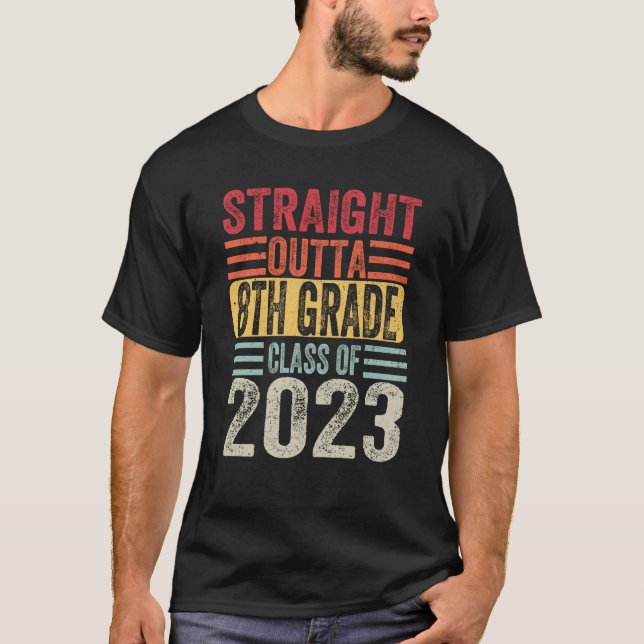 T-shirt Droit devant 8e année 2023 8e année Graduat (Devant)