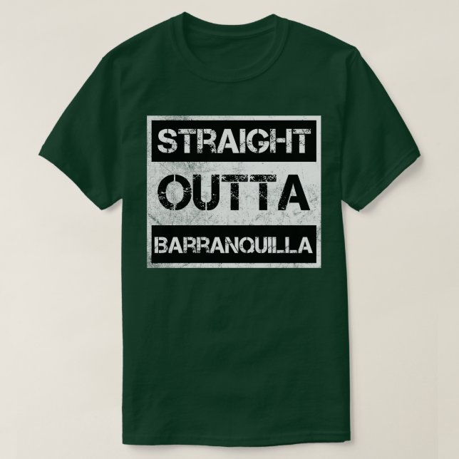 T-shirt Droit devant Barranquilla Colombie Vintage Distric (Design devant)