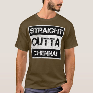 T-shirt Droit Devant Chennai Inde Vintage déprimé si