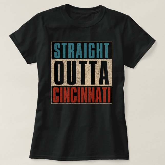 T-shirt Droit devant Cincinnati Ohio OH (Design devant)