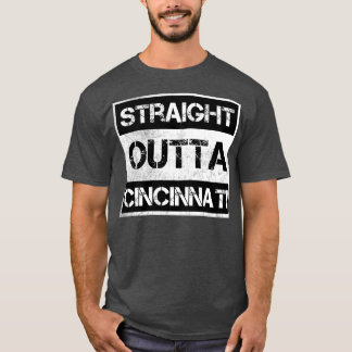 T-shirt Droit devant Cincinnati Ohio Vintage désorganisé