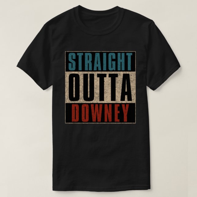 T-shirt Droit devant Downey Californie CA (Design devant)