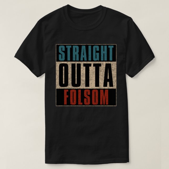 T-shirt Droit devant Folsom California CA (Design devant)